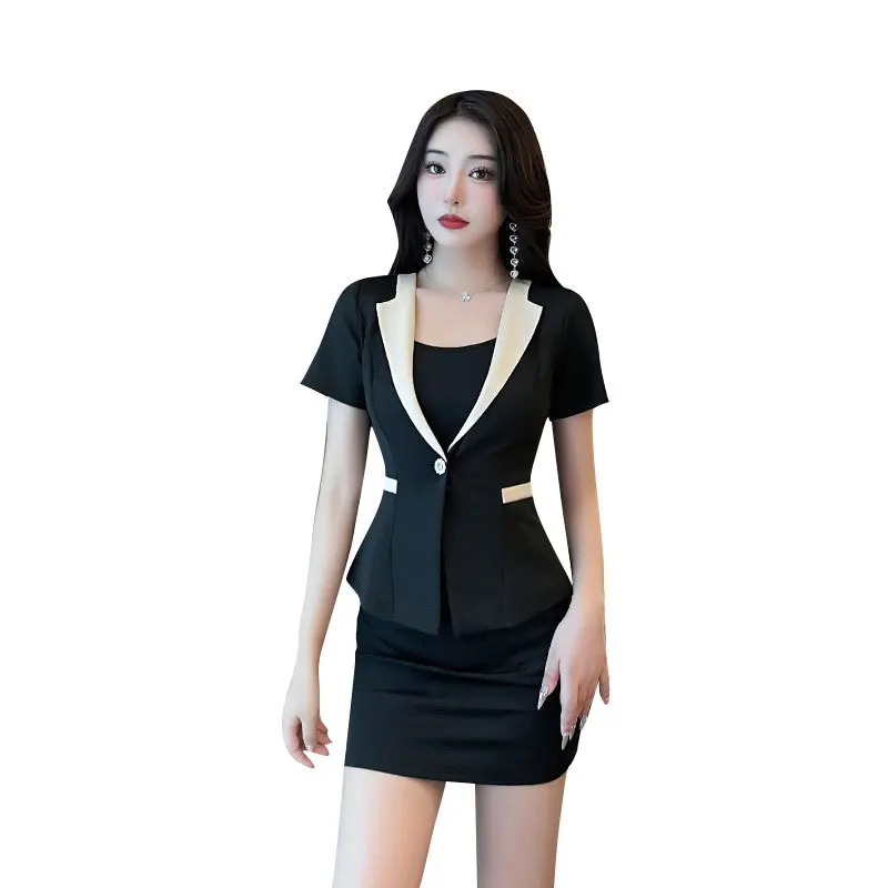 

Summer Hotel Uniform Beautician Overalls Women's Foot Bath Massage Parlor TechnicianSet Temperament Three-piece
