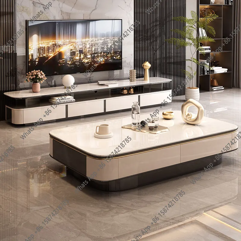 

Italian minimalist slate TV cabinet floor-to-ceiling living room new light luxury high-end storage base cabinet for home use