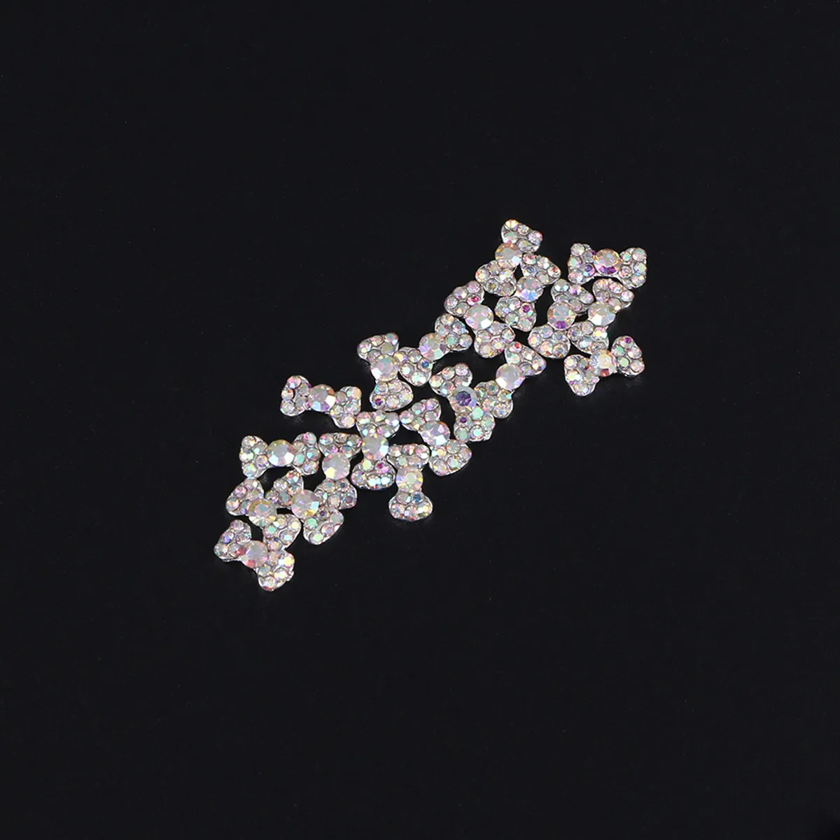 

20Pcs Nail Art Crystal Decals Rhinestone Bow Gems for Glitter Nail Decoration DIY Manicure Stickers Fashion Accessories