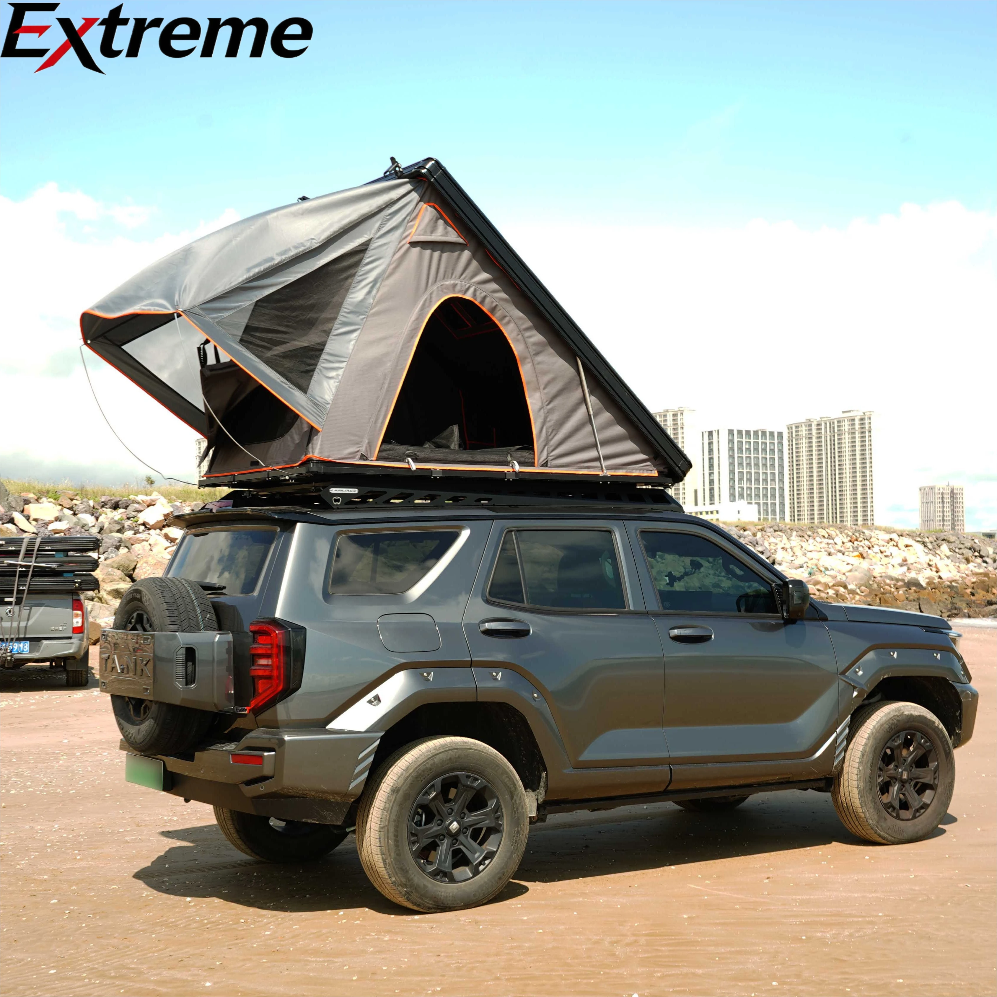 Aluminum Alloy Frame Oxford Ultra-thin Double Layer Four-season High Load Capacity Large Space Car Camping Overland Rooftop Tent