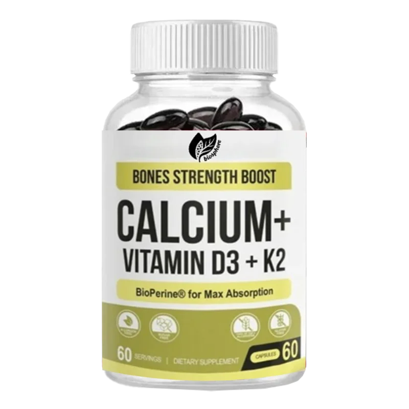 

Кальций содержит витамины D3 и K2-Веганские добавки без ГМО для поддержки костей и зубов — функция иммунитета и мышц