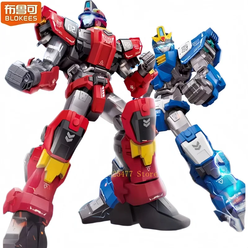 Original Keeppley Boundless Domain Armor Series Transformed Firefighter Combination Mecha Building Blocks Upgrade Kit Boys Gift