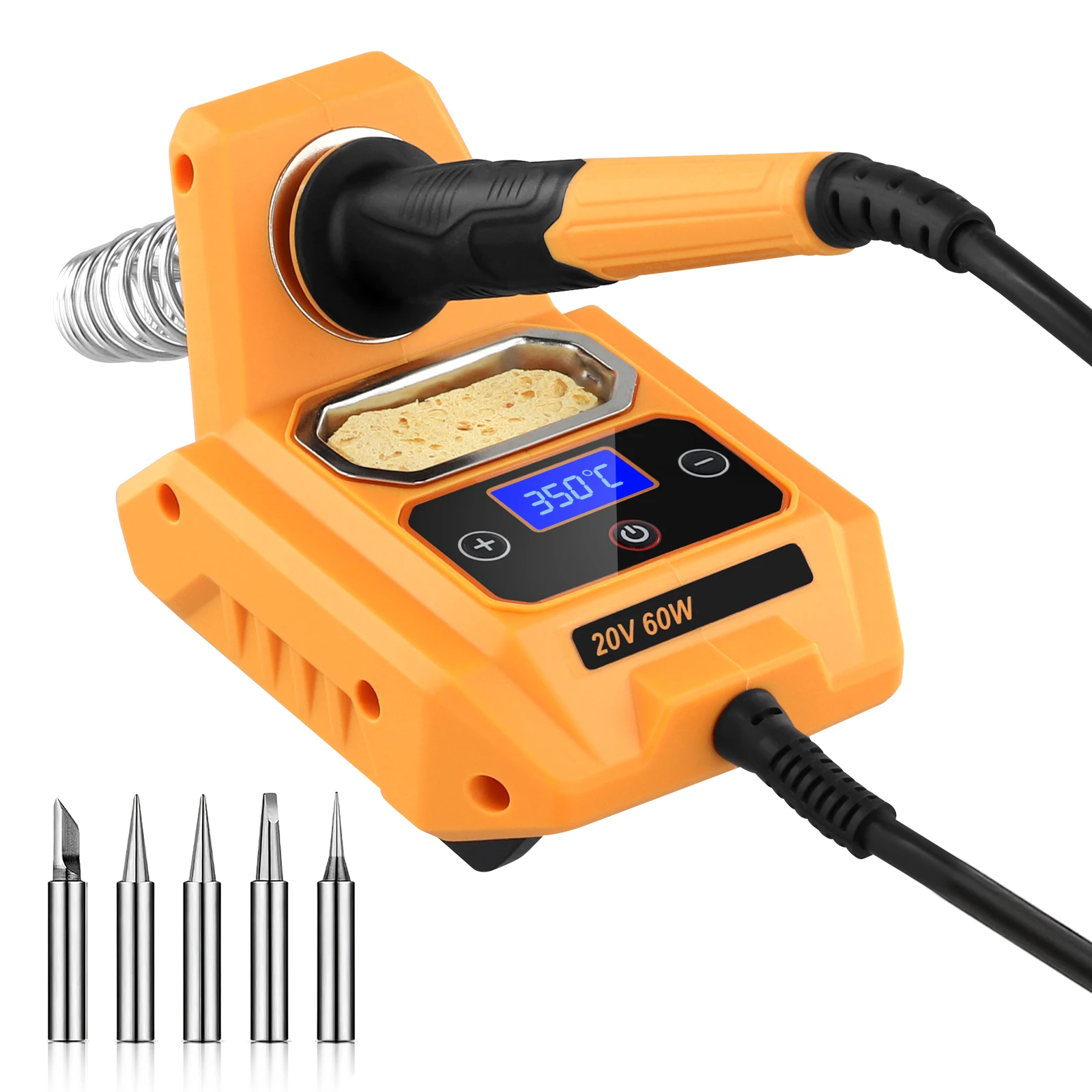 

Battery Soldering Iron Station For 20V Max Battery, Adjustable Temperature 100-500℃, Soldering Iron With 6-Tip And LED Display