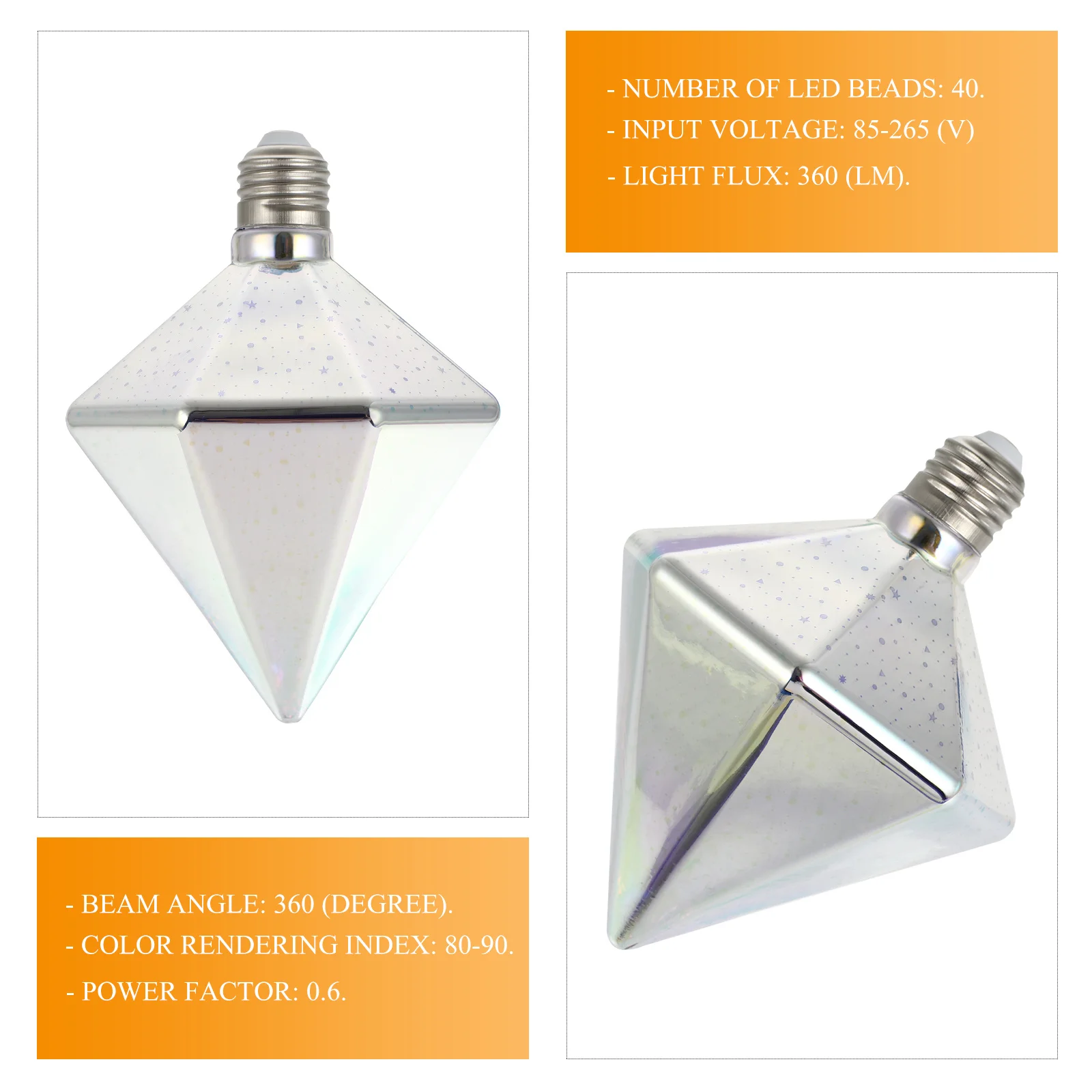 

Bulb decoration bulb diamond shape bulb indoor room bulb E27 bulb