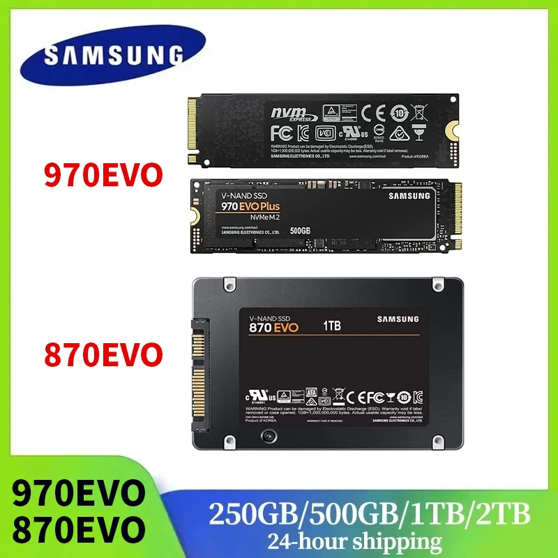 Samsung SSD Internal Solid State Drive Upgrade 970 EVO Plus MLC NVMe M.2 2280 PCIe 3.0x4 870 EVO SATA III SSD For Laptop Desktop