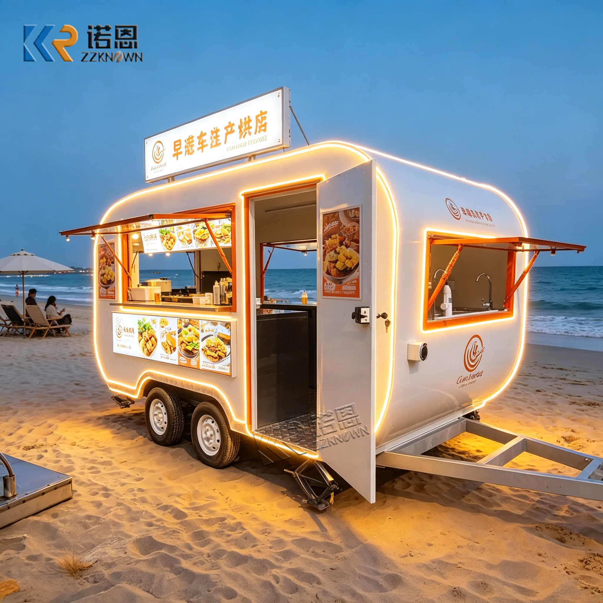 

Profitable Custom Fully Equipped Food Trailer Waffle Fast Food Truck Outdoor Mobile Food Truck Trailer with Concession Window