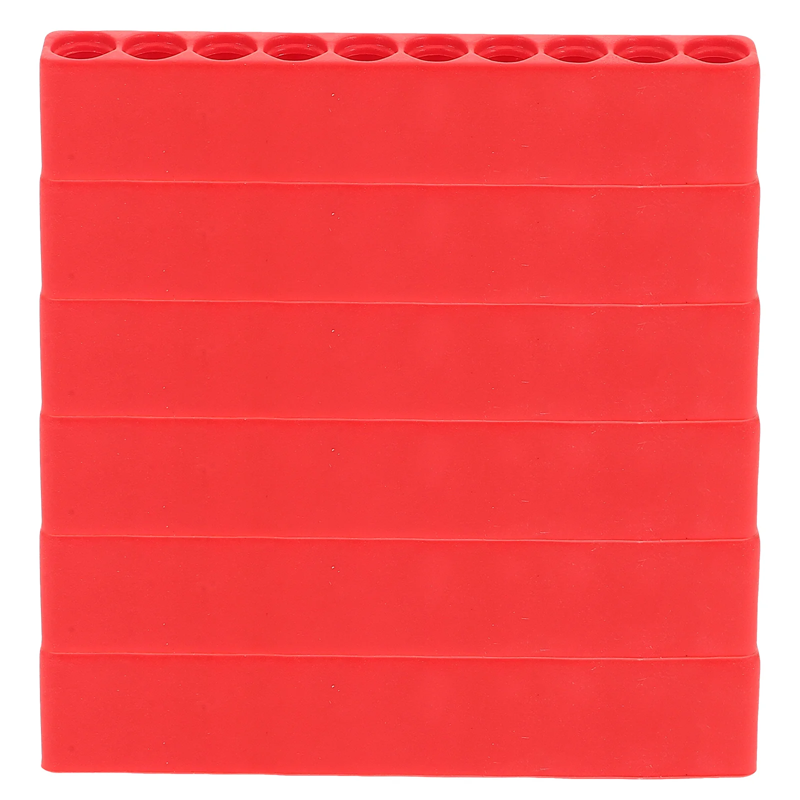 

6 PCS Screwdriver Bit Holder Drill Case Storage Router Hexagonal Holders Rack Soft Rubber Strip