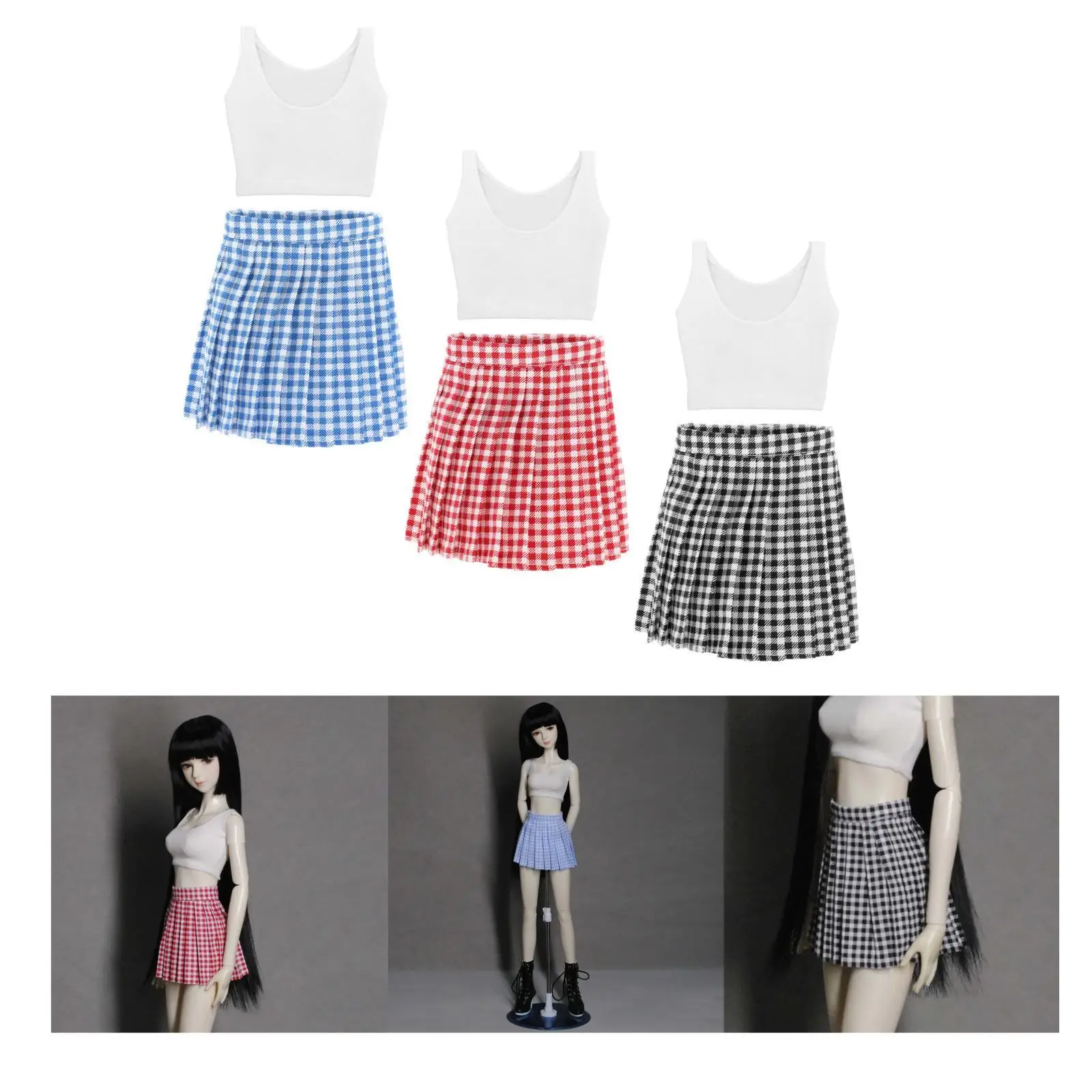 Fashionable Beautiful Clothes Pleated Skirt Cloth 1/3 Girl Gifts