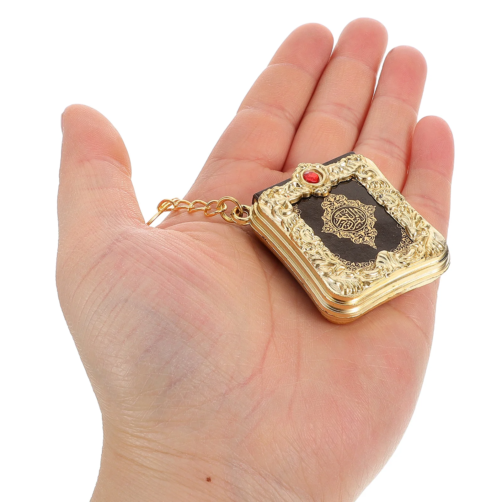 

4 Pcs Quran Keychain Wallet Handbag Pendant Islamic Holder Ring Keyring Jewelry