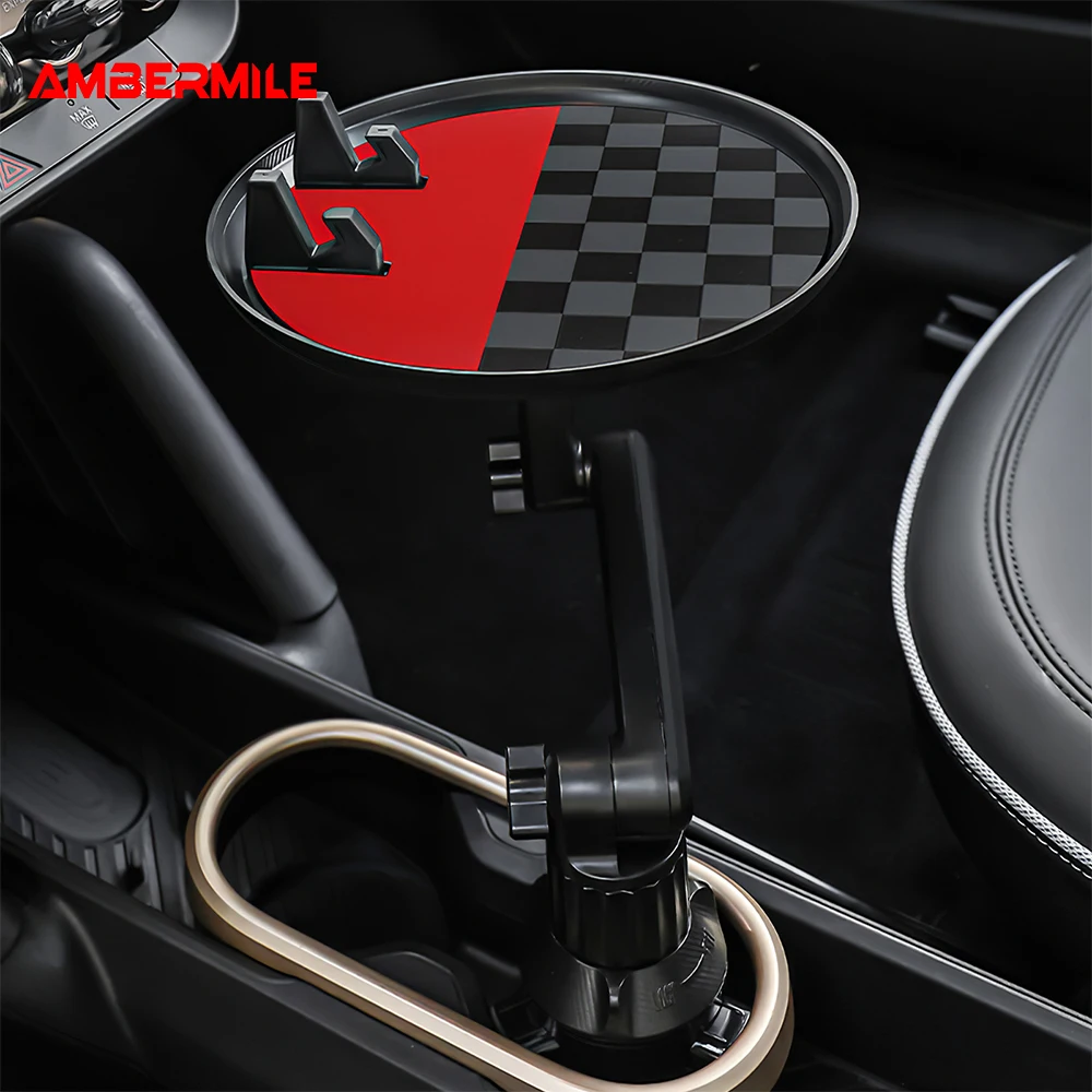For MiNi Cooper F56 R56 R55 R60 F55 F54 F60 Car Cup Holder Snack Tray Drink Hold jcw Grey Union Jack Holder Expander Adjustable