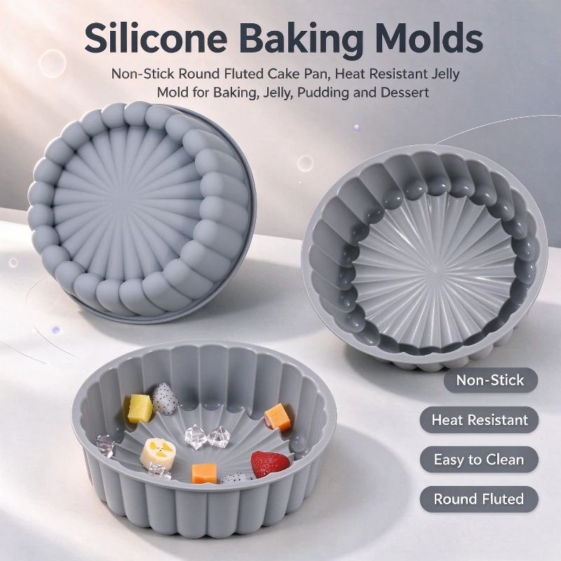 1PC Purpose Heat Resistant Silicone Baking Tray Air Fryer Silicone Liner Mat Non Stick Bakeware Suitable Cake Roasting Baking