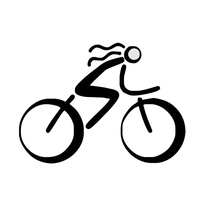 

Car Sticker Creative Car Modeling Bicycle Sports Cartoon Stickers Car Decorative Cover Scratch Black/White, 16cm*12cm