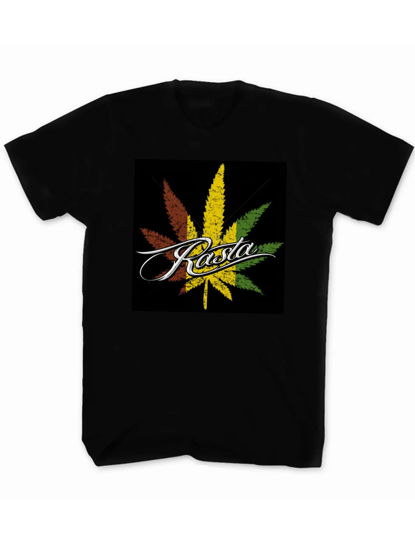 Rasta Pot Leaf Marijuana Weed 420 Kush Chronic T Shirt New 100% Cotton Short Sleeve O-Neck T-shirt Casual Mens Top