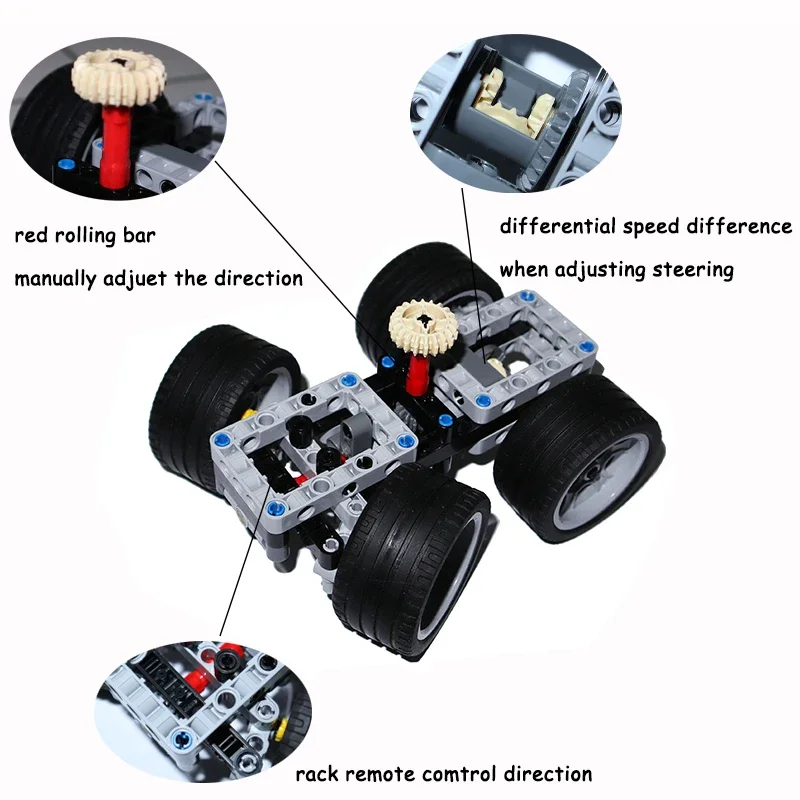 

Modified Cars Building Block Mechanical Sports Car Chassis Embryo-Redesign MOC Accessories Creative Bricks Construction DIY Toys