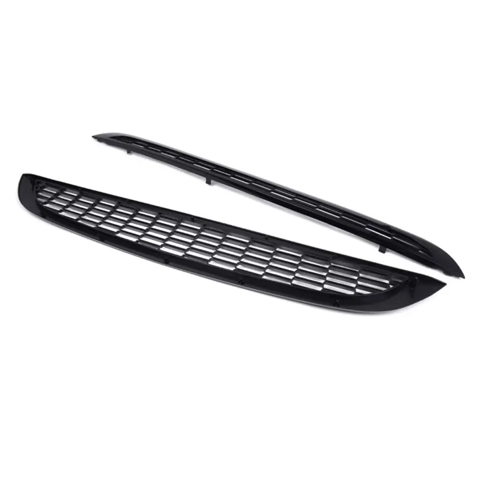 2 Stuks Front Upper & Lower Grille Honingraat Grille Cover Compatibel Met MINI One & COOPER R50 R52 R53 51137026202 51137133847