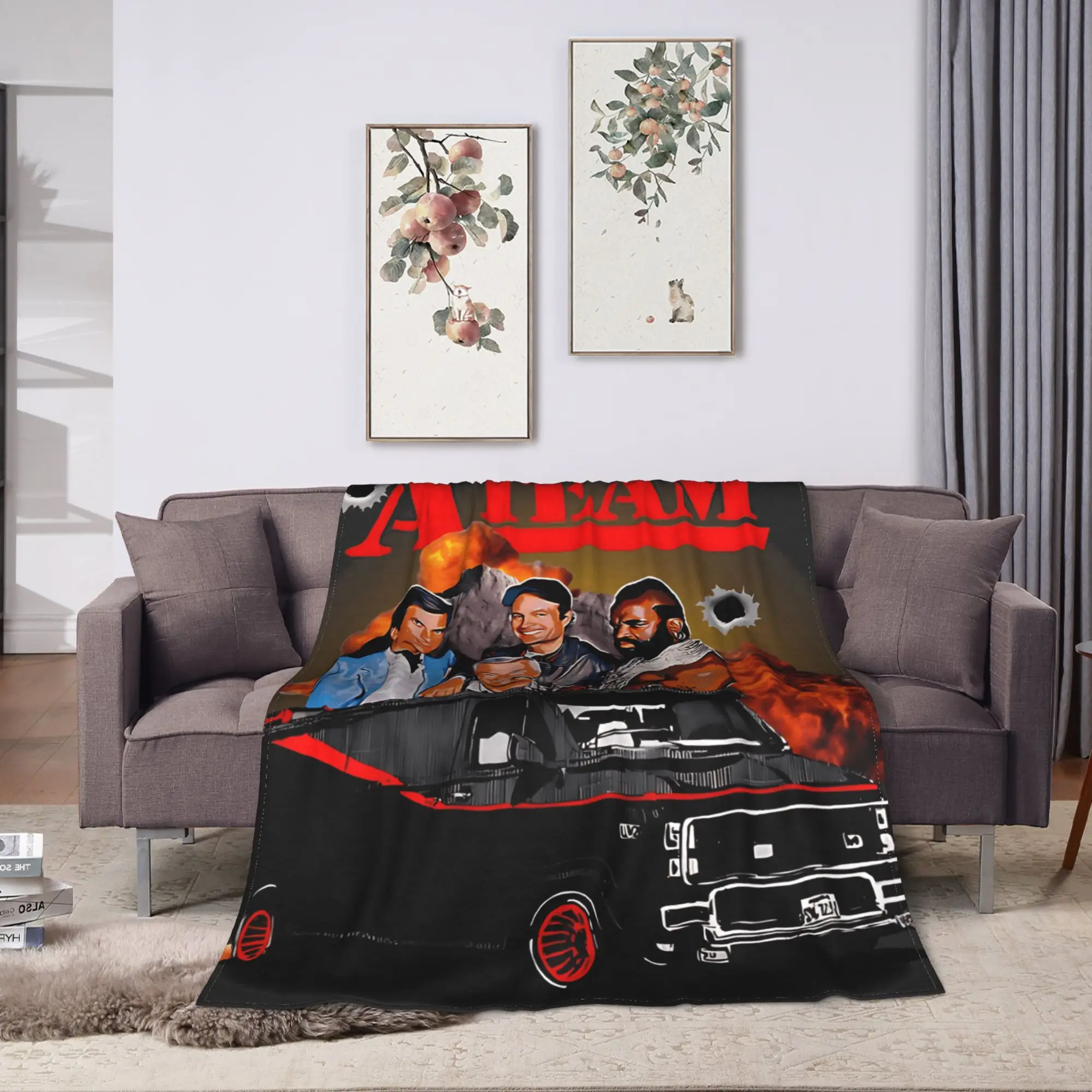 Super Warm BlanketGirls Boys Camping THE A TEAM Throw Blanket  Flannel Bedspread For Home Decor Novelty Sofa Bed Cover