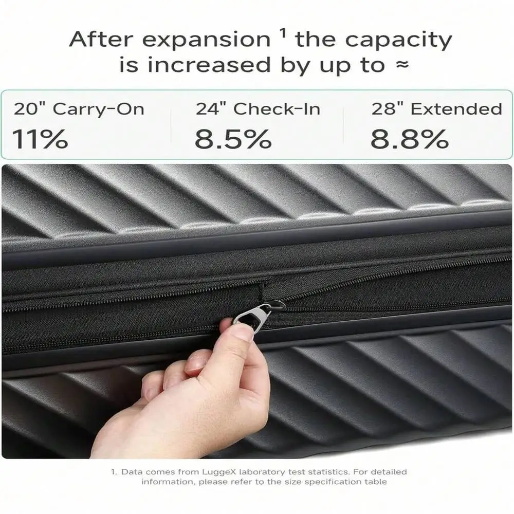 1 قطعة 28 بوصة منقوشة حقيبة كبيرة مع عجلات عالمية البولي كربونات توسيع قشرة صلبة الأمتعة للسفر #3