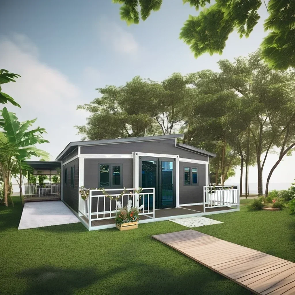 Portable Movable Prefabricated Container House 2 Bedroom Fast Assembled Expandable Home With Full Bathroom Steel Material