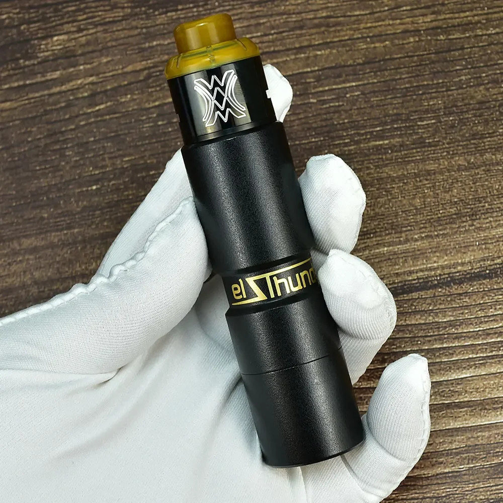 WOLFCOOLVAPE Elthunder Vape Pen Kit RDA Brass Mechanical Mod 24mm 316SS Atomizer Tank for 18650 Battery Cloud Chasing