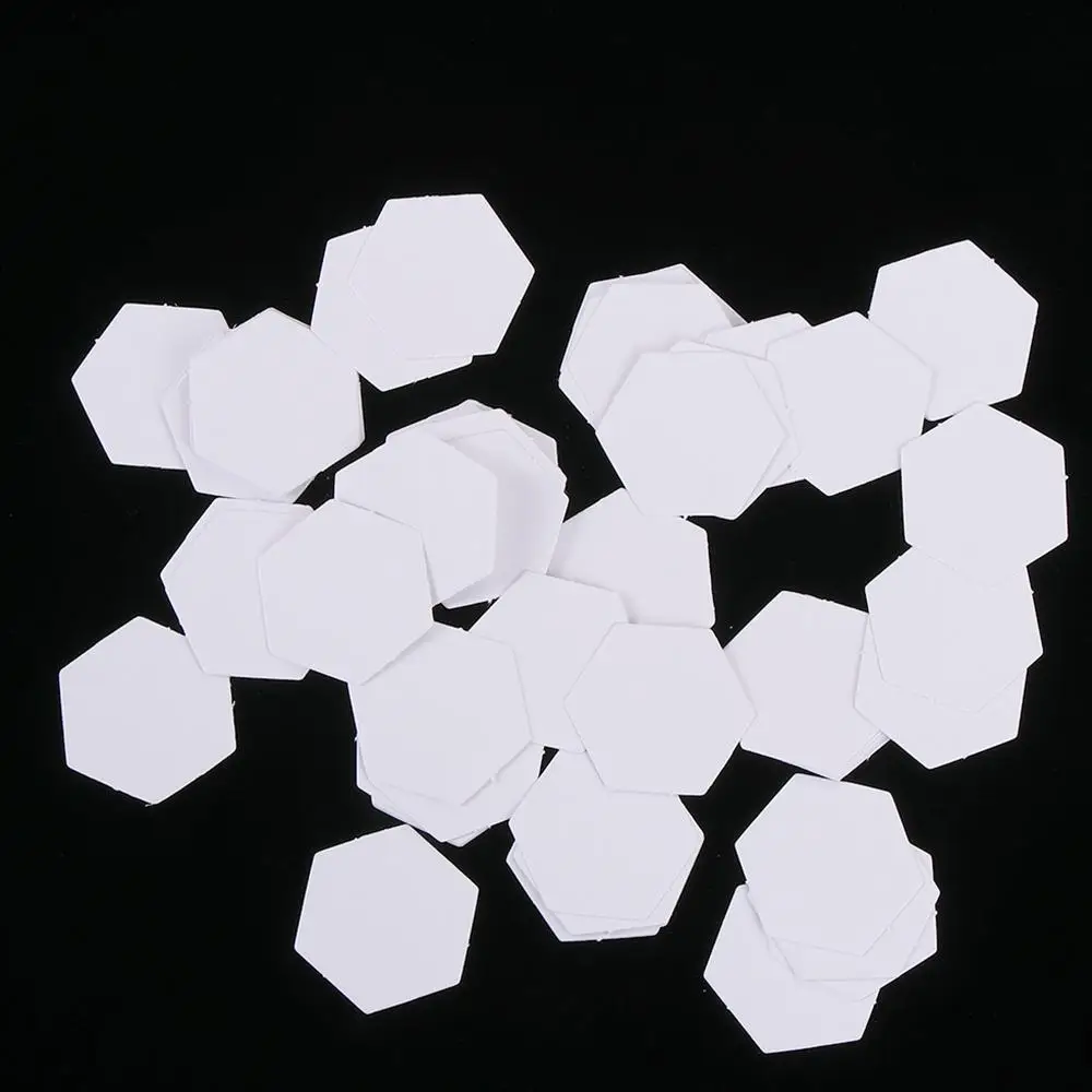 100PCS กระดาษหัตถกรรม Handmade CRAFT Quilting Patchwork กระดาษหกเหลี่ยมแม่แบบเสื้อผ้าผ้า