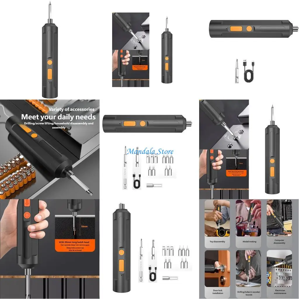 

U2JC Ergonomic Grip Electric Screwdriver Portable Design for Comfortable DIY Projects