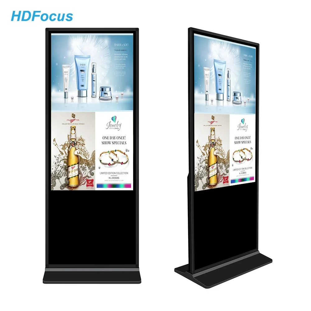 55 Inch Indoor LCD Interactive Touch Screens Digital Signage Kiosk Advertising Media Player For Showcase