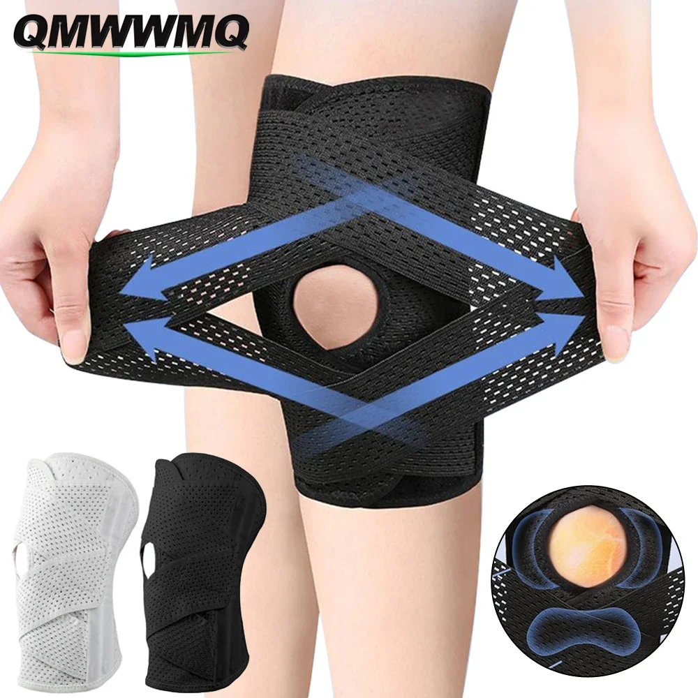 1Pcs Professional Knee Brace with Side Stabilizers, Adjustable Knee Support with Meniscus Pad& Patella Gel Pad for Meniscus Tear