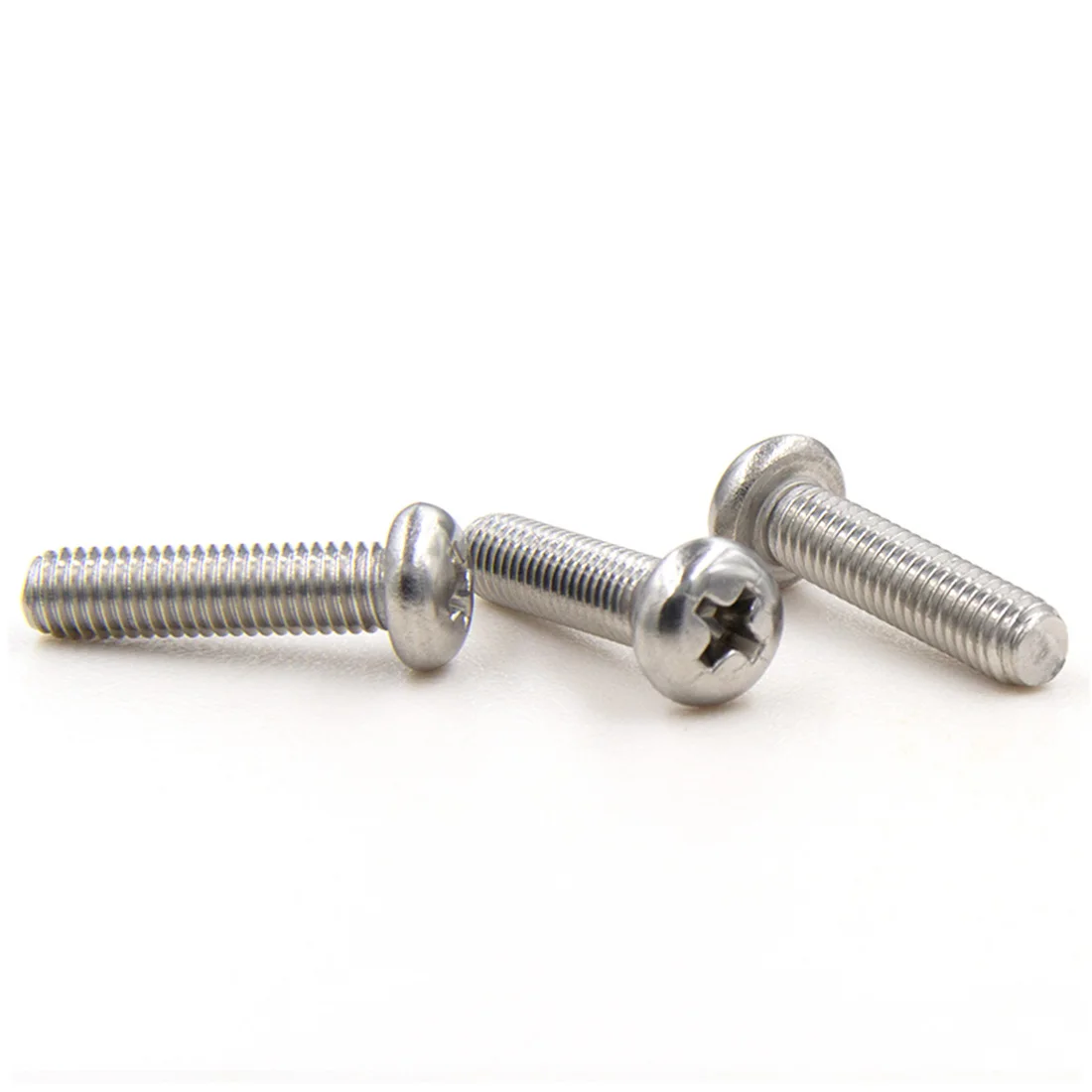 10/100pcs M1.0 M1.2 M1.4 M1.6 M2 M2.5 M3 M3.5 M4 M5 M6 SUS304 Phillips Pan Round Head Cross Recessed Pan Head Machine Screw