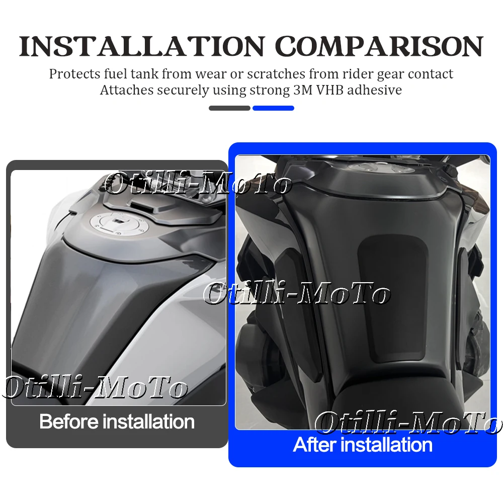 New Motorcycle Accessory Anti-Slip Gas Tank Pad Compatible with BMW R1300RT, R1300 RT, and R1300RT Waterproof Side Gas Tank Pad