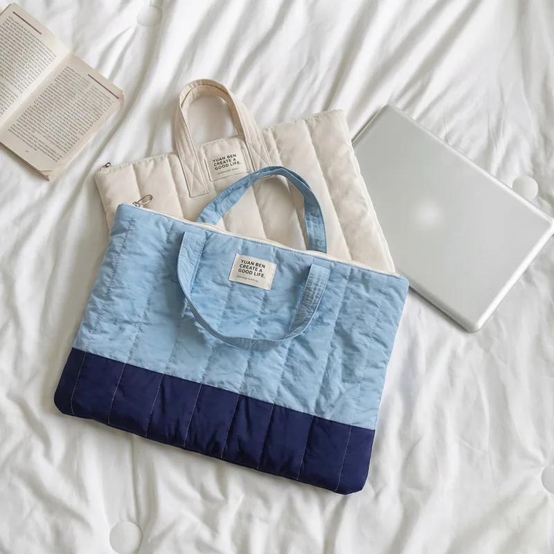 Lightweight Korean Style Laptop Hand Bag Large Capacity 11 13 14 15 Inch Tablet Carry Pouch for iPad Notebook