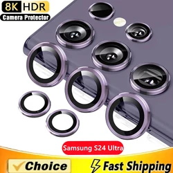 Camera Lens Protector Glass for Samsung S24 S23 Ultra Plus Full Cover Lens Metal Protector Ring for Galaxy S22 Ultra Camera Film