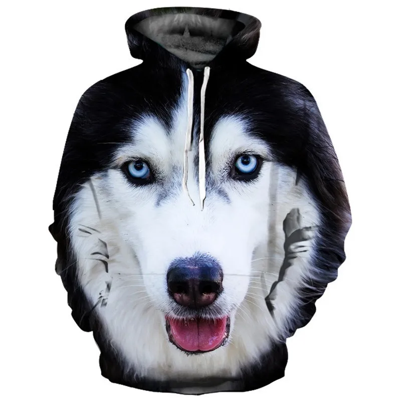 Two Snow wolf 3D Printed hoodie harajuku Streetwear hoodies Casual Cartoon jacket animal Popular Personalized Sportswear s-6xl