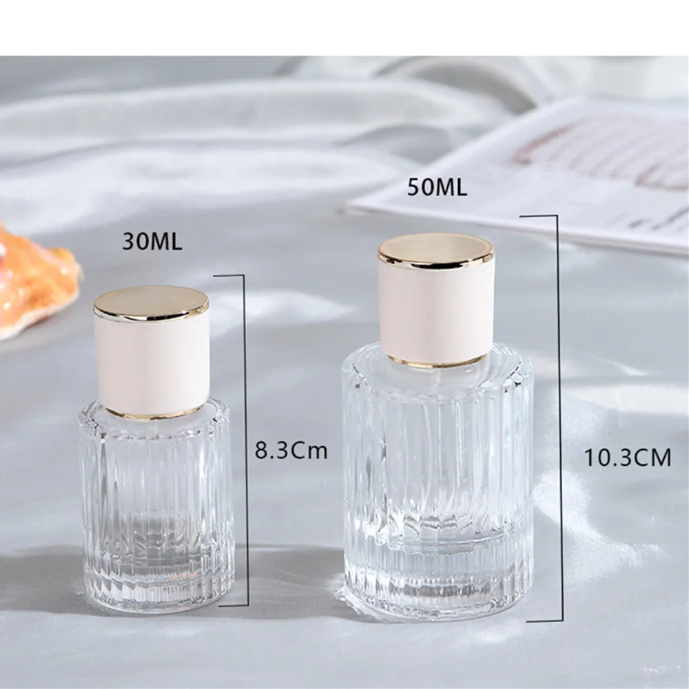 3 garrafas de spray de perfume de vidro transparente 30ml garrafas de recarga de perfume de luxo atacado garrafas de perfume personalizadas