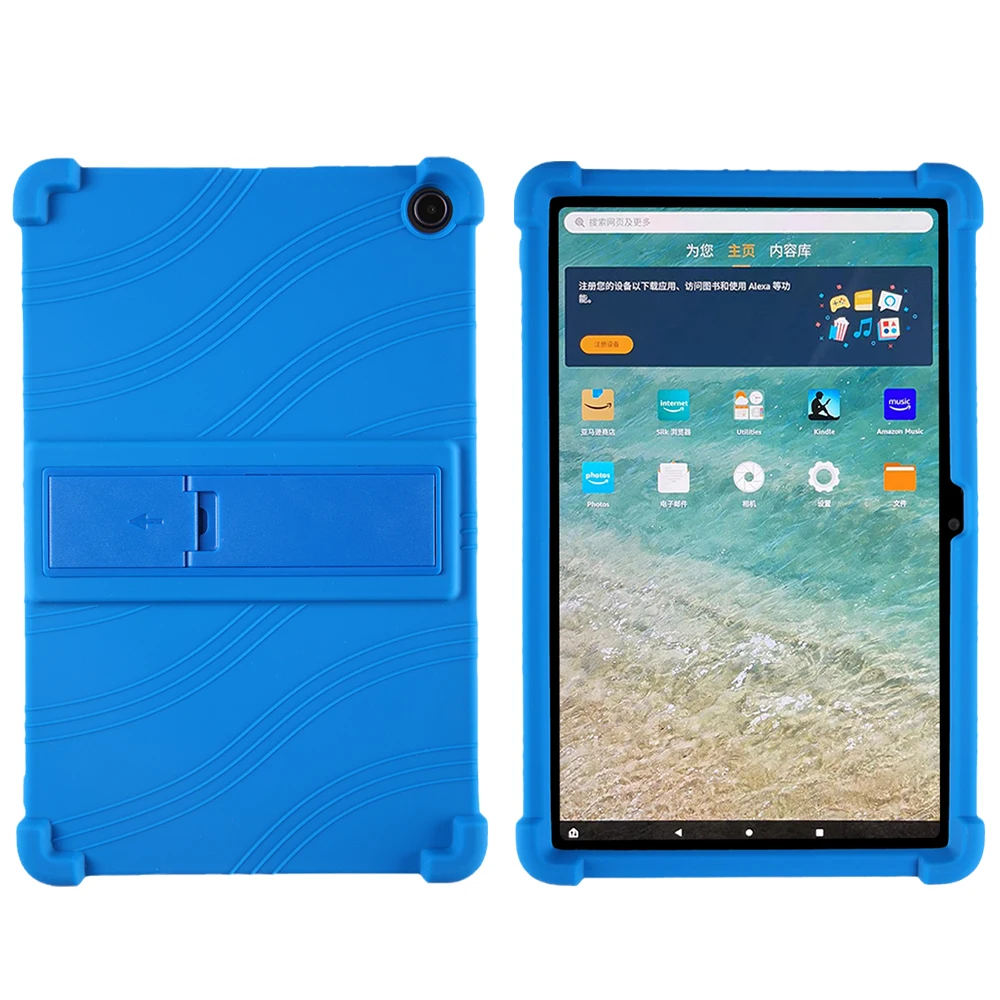 

Чехол для Amazon Fire max 11, 11-дюймовый планшет, безопасный противоударный силиконовый чехол-подставка