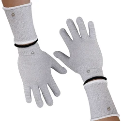 Zehner leitfähige Silber faser handschuhe Socken Arm schienen Akupunktur Körper massage Werkzeug digital ems Elektro stimulation Hand massage gerät