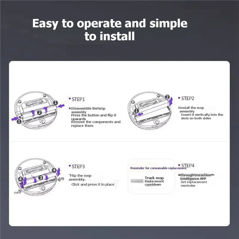 AS94-Compatible With For Narwal Xiaoyao 002 Tracked Roller Mop Bracket