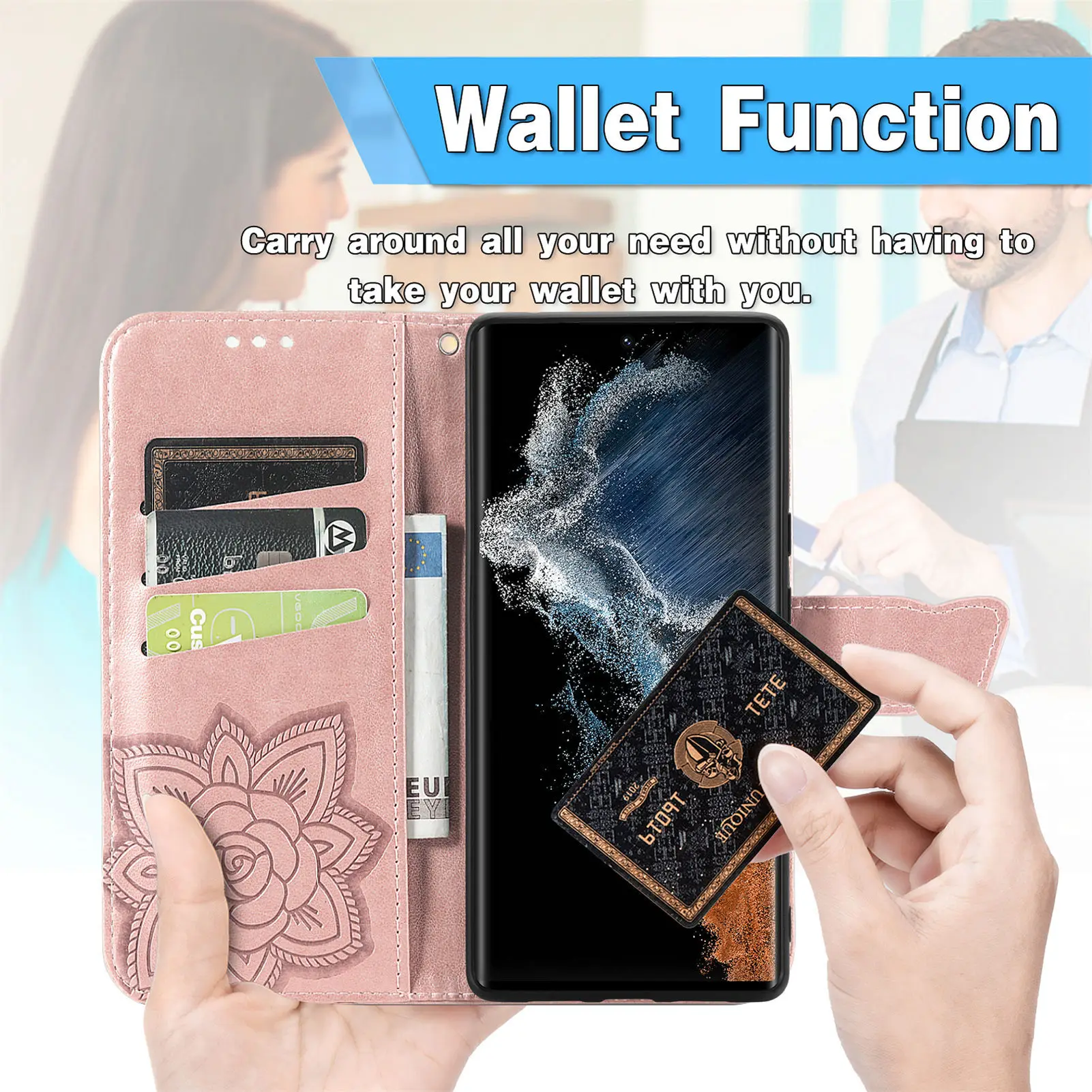 Suitable for Samsung S26 Ultra mobile phone, manual leather cover flip phone case, Galaxy S25FE anti-drop protection case view 4