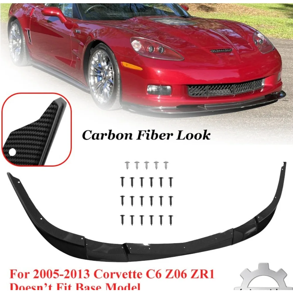 

Carbon Fiber Look Front Bumper Spoiler Lip For 2005-2013 Corvette C6 Z06 ZR1
