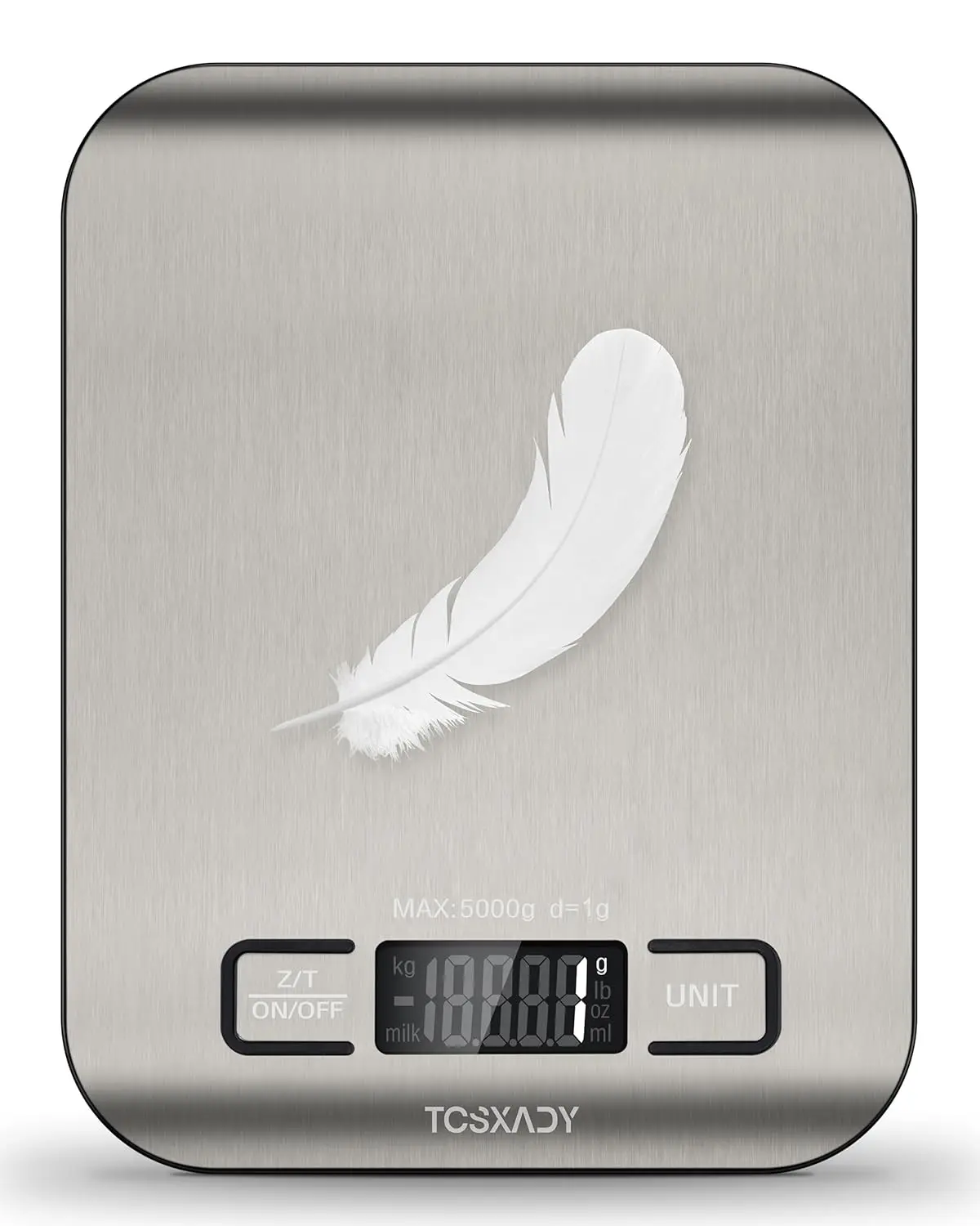 

Digital Kitchen Scale 11lb, 1g Precision, 6 Units, Tare, Backlit LCD, Compact for Baking & Cooking