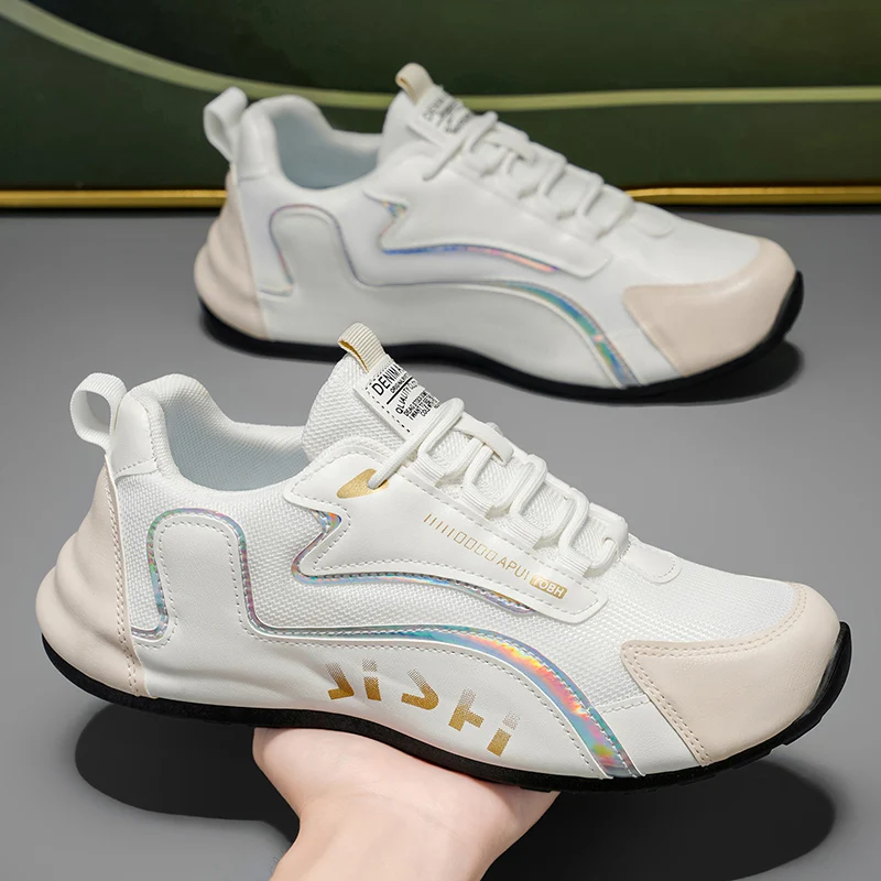 

Men Lightweight Breathable Flat Non-slip Tenis Shoes Men's PU Leather Waterproof Sneakers Casual Sports Shoes Zapatillas Hombre