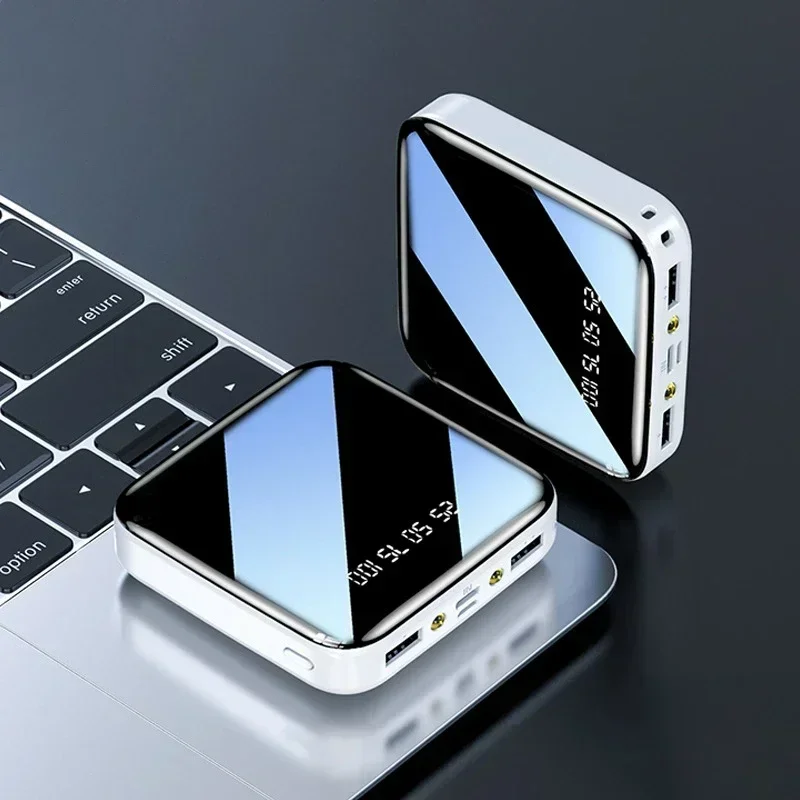 For Xiaomi iPhone Samsung Powerbank Digital Display Mini Power Bank 20000mAh Portable Super Fast Charger External Battery Pack