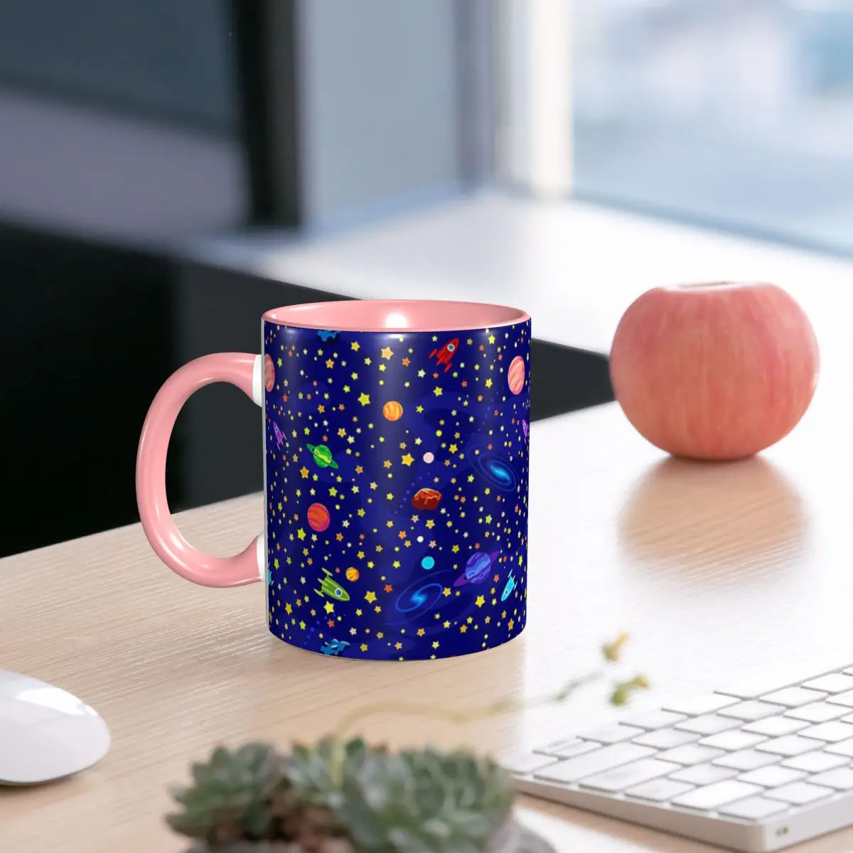 Starry Sky Space Galaxy Sun Moon Mug Funny Ceramic Coffee Cups Tea Mugs Milk Cup Drinkware Gift for Friends