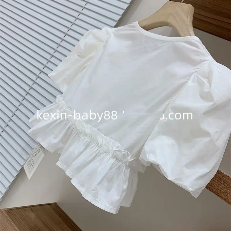 2024 New Summer Girls Boby Kids Casual T-shirt and denim Pants Clothing Set Comfortable Cute Baby Clothes Children Clothing