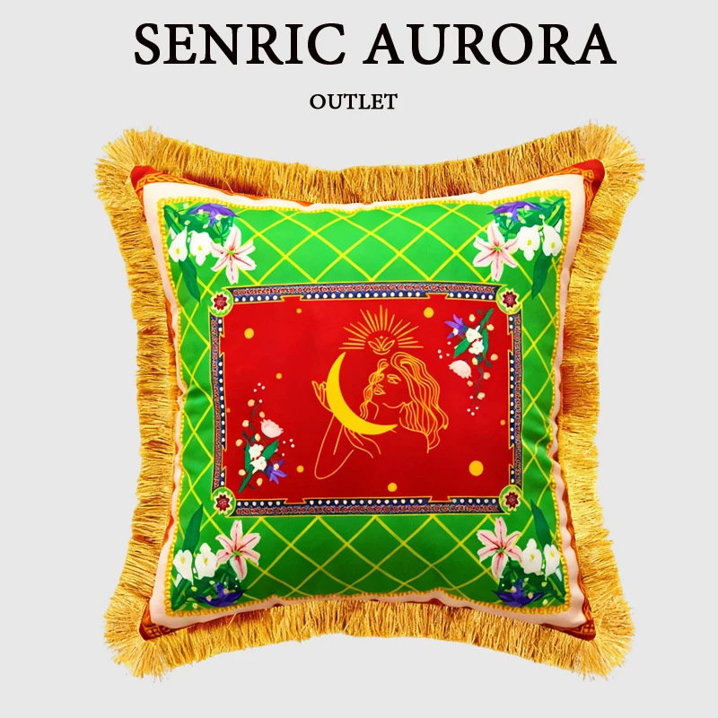 

Luxury Cushion Cover Double Sided Pattern Velvet Hug Pillowcase Sofa Office Living Room Car Upscale Decoration Pillow Case