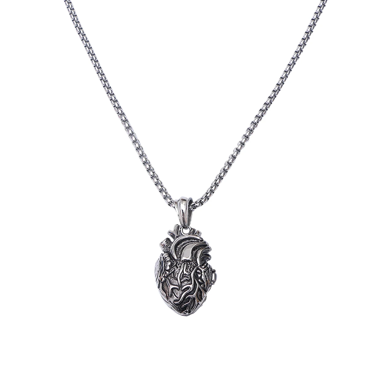 Collar con colgante de acero de titanio para hombre, joyería de moda con personalidad de Metal