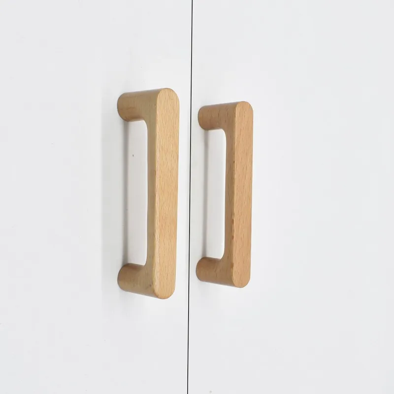 

Nordic Wooden Cabinet Handle Cupboard Door Knob and Handle Kitchen Drawer Pulls Wardrobe Door Handles for Furniture Hardware