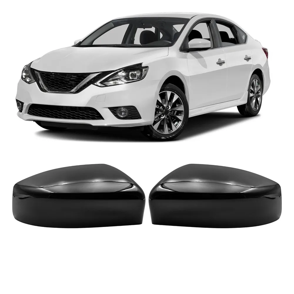 

Gloss Black Side Wing Mirror Cover Cap For Nissan Sentra 2013 2014 2015 2016 2017 2018 2019