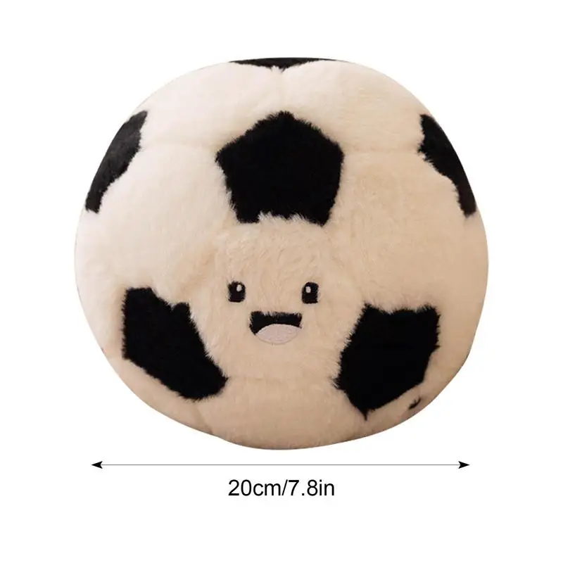 Football Plush Toy Fluffy Ball Stuffed Pillows Cute Stuffed Dolls Cartoon Soft Fluffy Pillows For Children Kids Boys Gifts Home