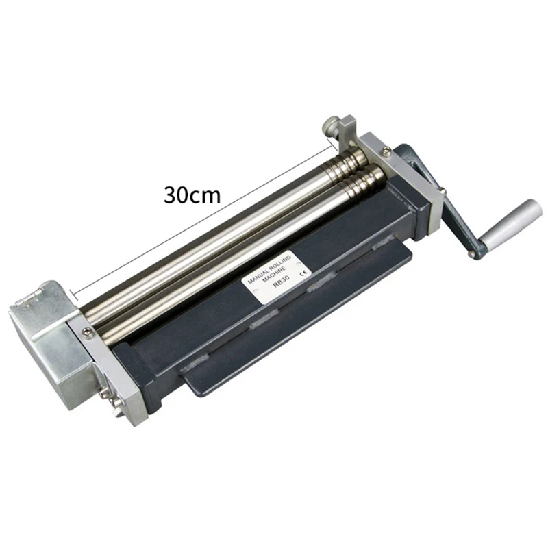Manual Steel Plate Rolling Machine Manual Bending Machine 300mm Desktop Metal Plate Bender Round Tube Roller Slip Roll Machine