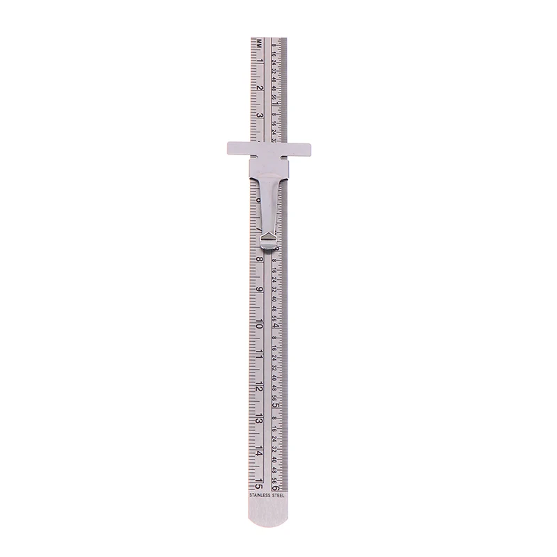 1/2pcs Stainless Steel 6 Inch Precision Rule, Portable Sliding with Precise Inch 1/32